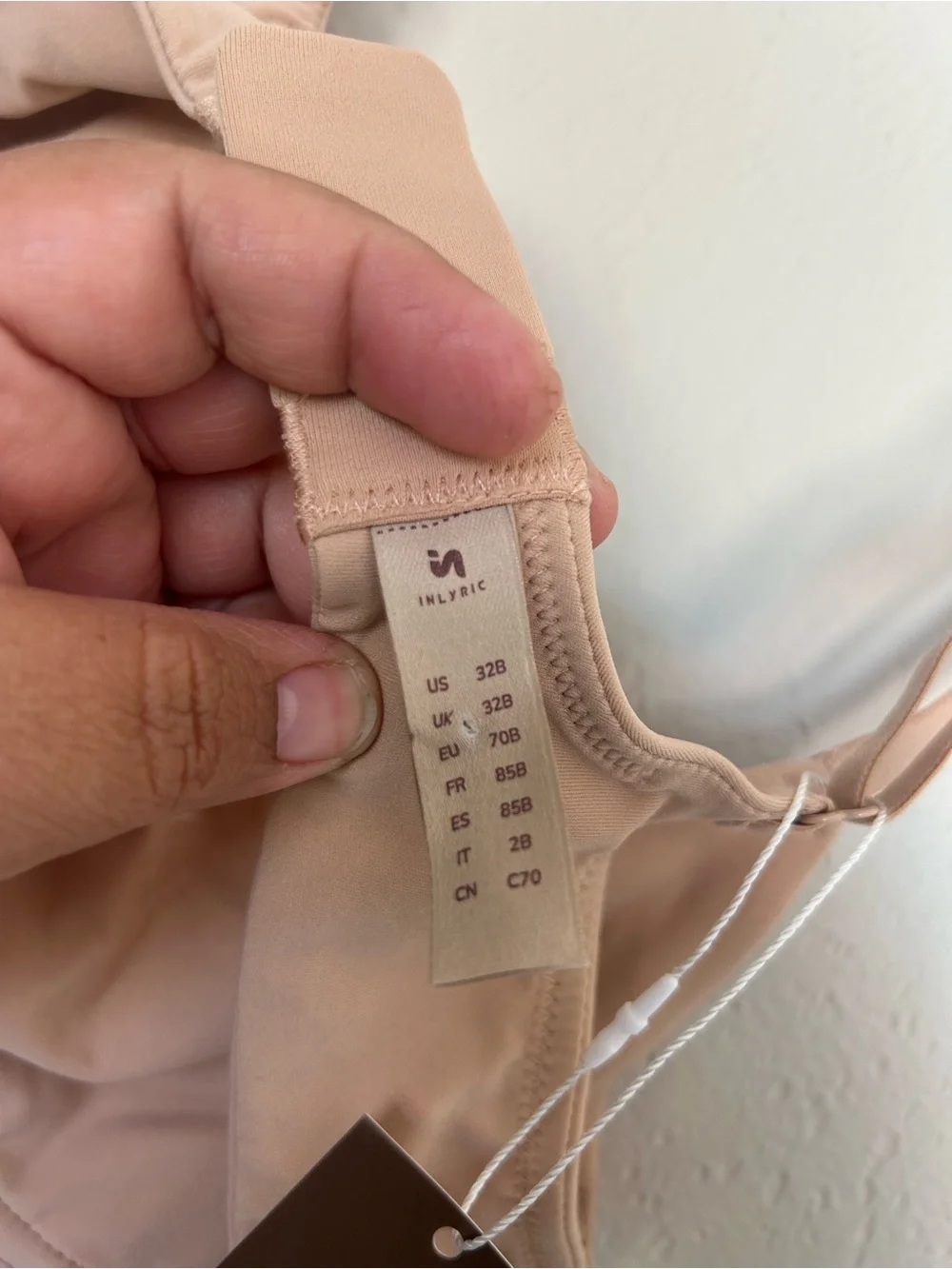 Inlyric wired Beige Scoop Bra 32B (1793)